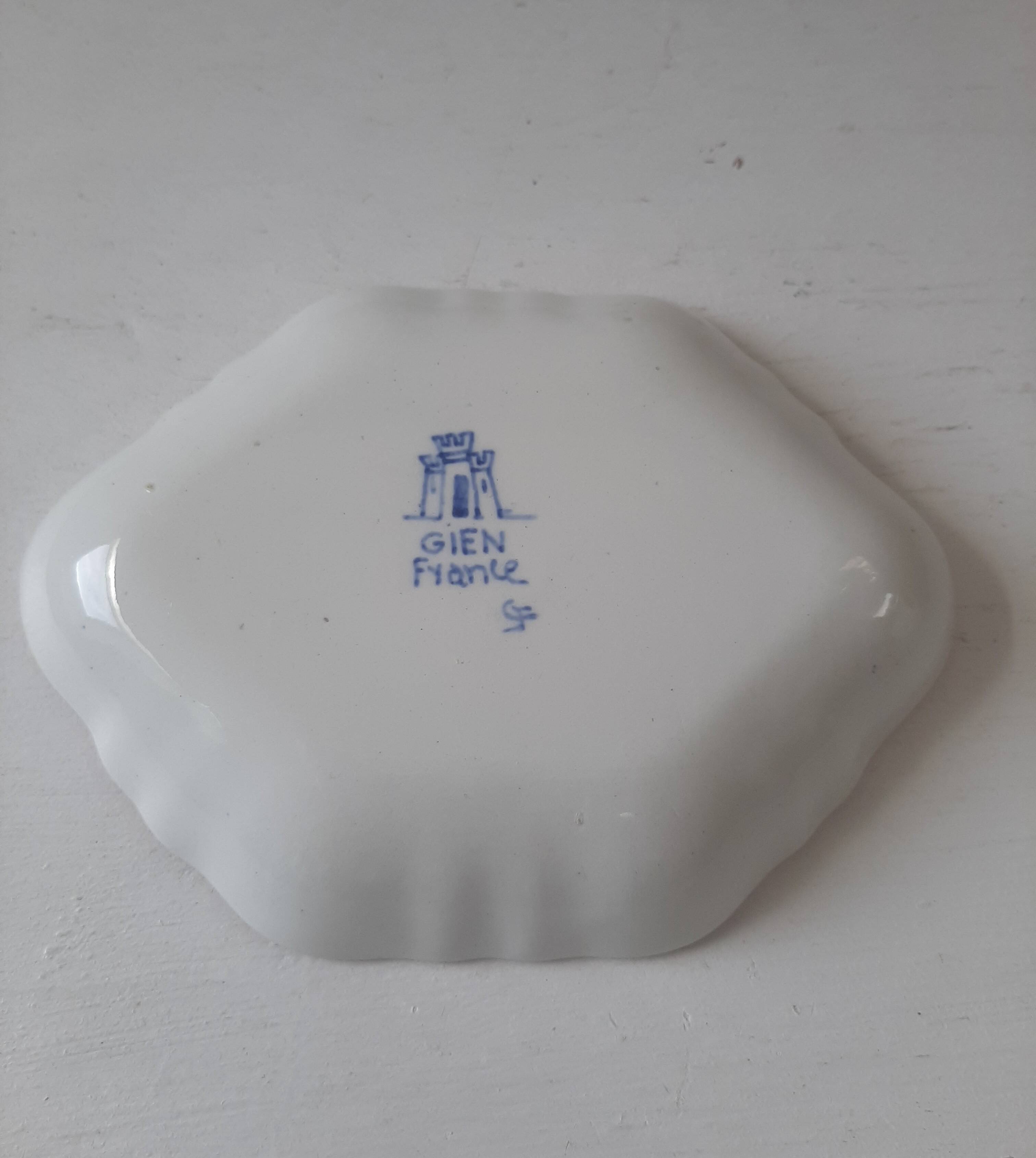 Gien bowl with peony decoration