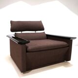 Fauteuil lounge Tecno avec structure en laque piano, 1970