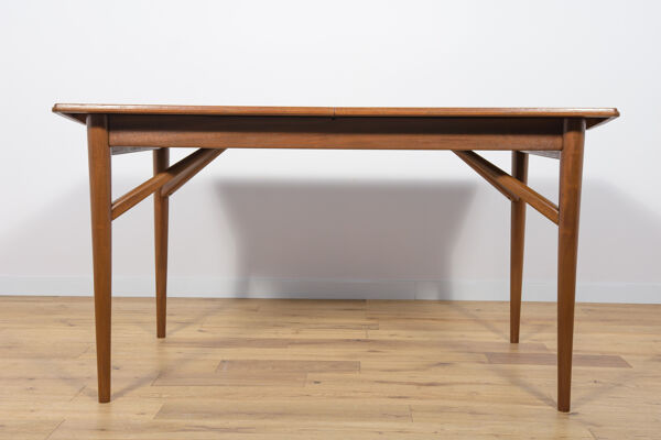 Table à manger en teck extensible du milieu du siècle Everest, années 1960