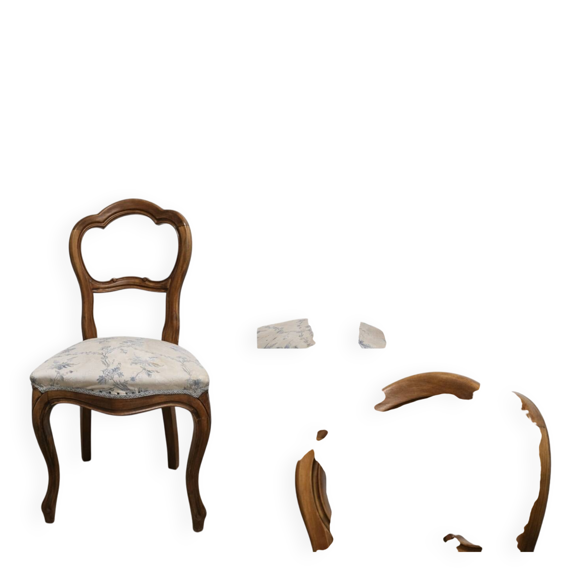 Set of 5 antique Louis-Philippe style chairs – 19th century
