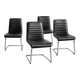 Black leather chairs - eurosit france