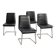 Black leather chairs - eurosit france