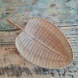 Antique rattan basket - bowl emptier