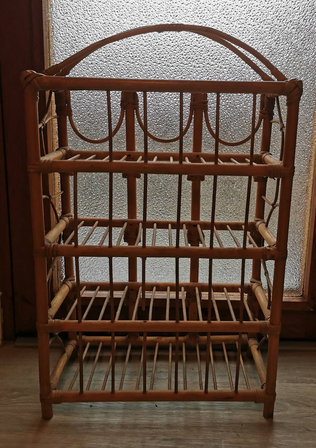 Wicker rattan shelf