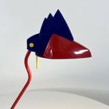 Lampe de bureau toucan bleu et rouge de brilliant leuchten Germany, 1980