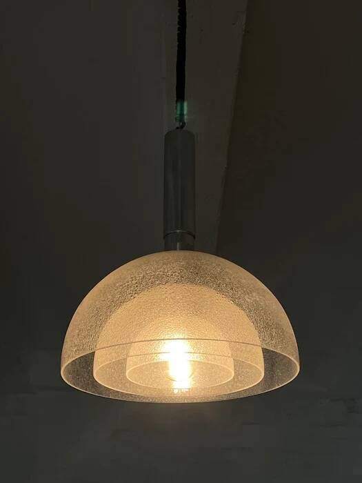 Glass pendant lamp by Carlo Nason for Mazzega, Italy 1970s
