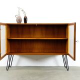 Vintage teak shopping shop window shelf 60s