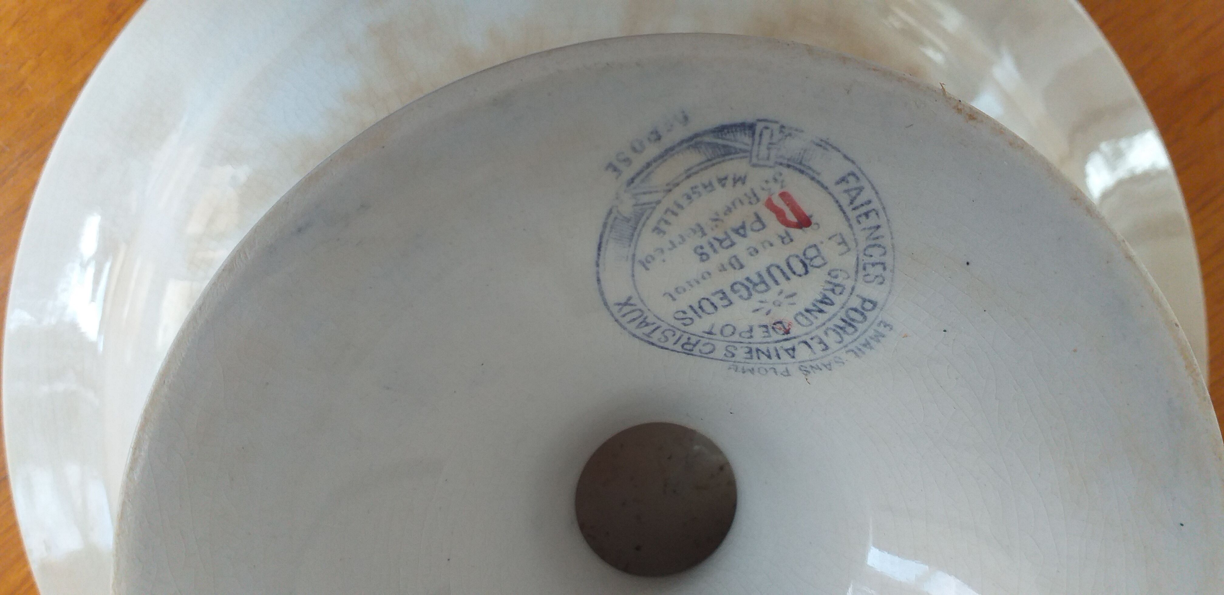 Porcelain compotier E. Bourgeois