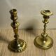 Duo de bougeoirs en laiton