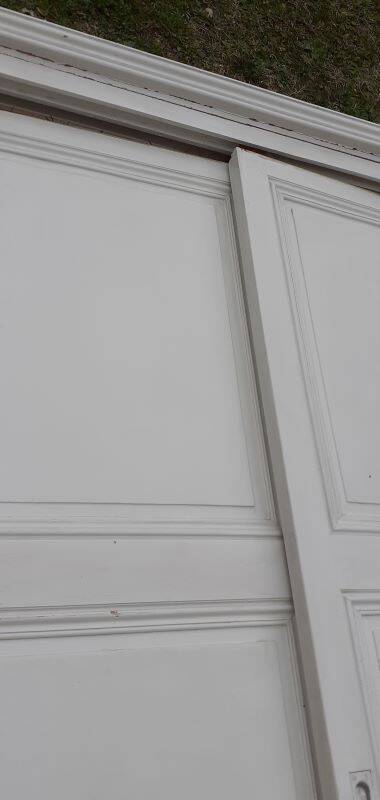 19th century woodwork 2x2 Louis Philippe mirror doors H2.46m L4.5m