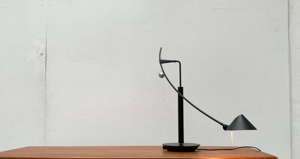 Nestore table lamp, Italian postmodern vintage by Carlo Forcolini for Artemide, 1980s.