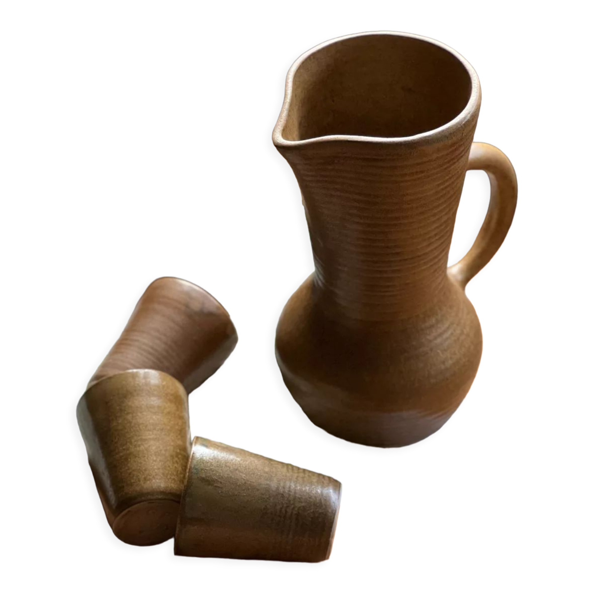 Digoin stoneware orangeade service 1960-70