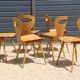 6 BAUMANN V2 chairs in light beech