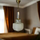 Small hobnail glass hanging lamp