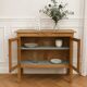 Art Deco sideboard in wood, with 2 glass doors.