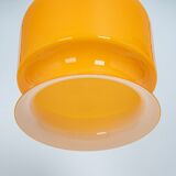 Yellow glass pendant lamp Peill & Putzler Germany 1970s