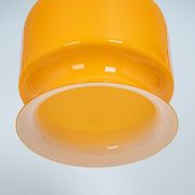 Yellow glass pendant lamp Peill & Putzler Germany 1970s