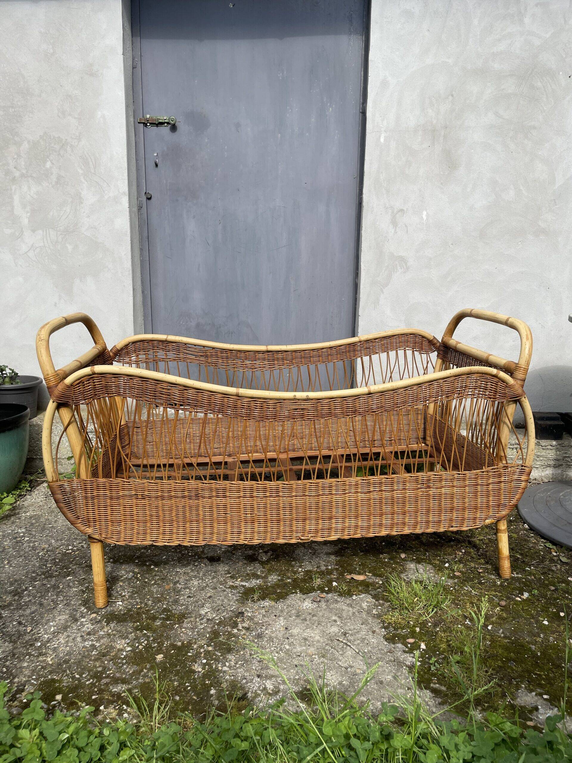 Rattan children's bed