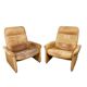Paire de fauteuils lounge en cuir De Sede DS-50 – Design suisse – Vintage milieu du siècle