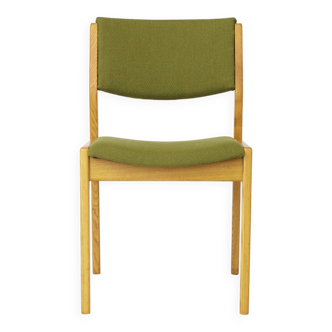 Vintage Scandinavian Oak Chair, 1970s, Norwegian Design, Newly Upholstered