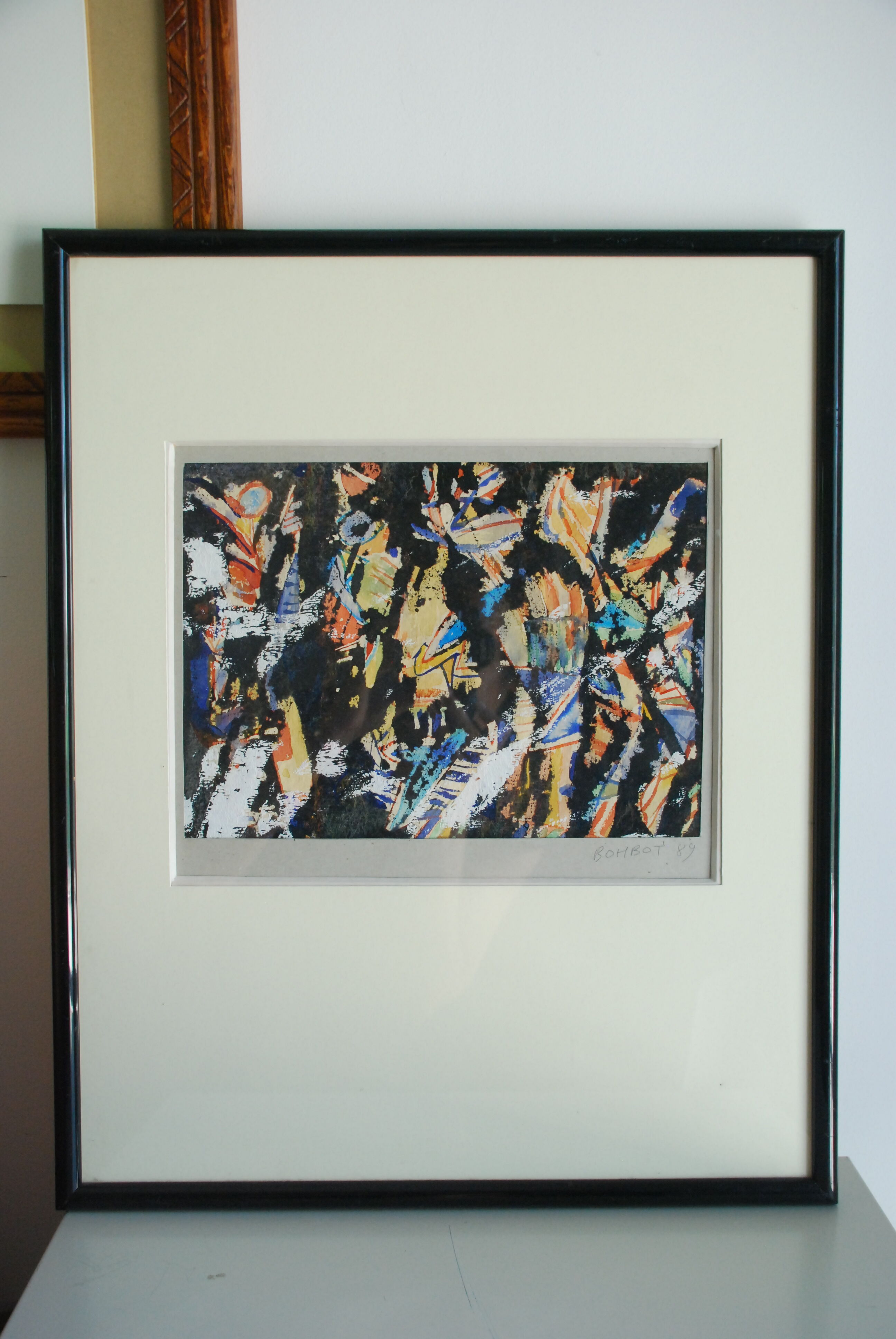 Abstract painting Daniel Bohbot vintage