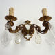 Former pair bronze wall sconces with double lights and tassels. Art Deco period
