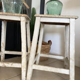 Old wooden painter's stools