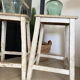 Old wooden painter's stools