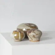 Vintage Danish Mushroom Studio Ceramics Vases by Erik Græser, 1960s, Set of