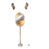 Set 2 wall lamps + floor lamp Gordes / Moon Henri Mathieu