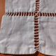 BG leaves embroidered linen pillowcase