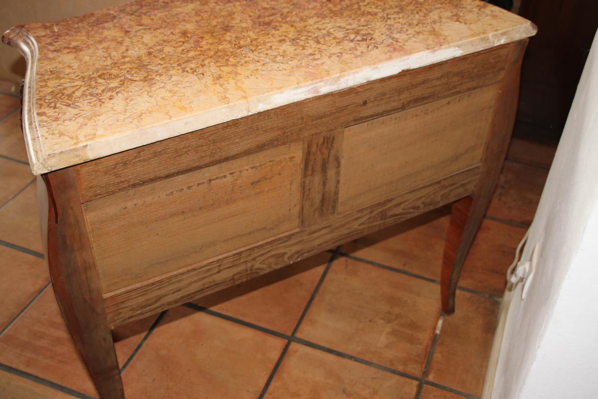 Comfortable style Louis XV rosewood marquetry