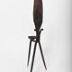 Brutalist iron candleholder, 1960s.