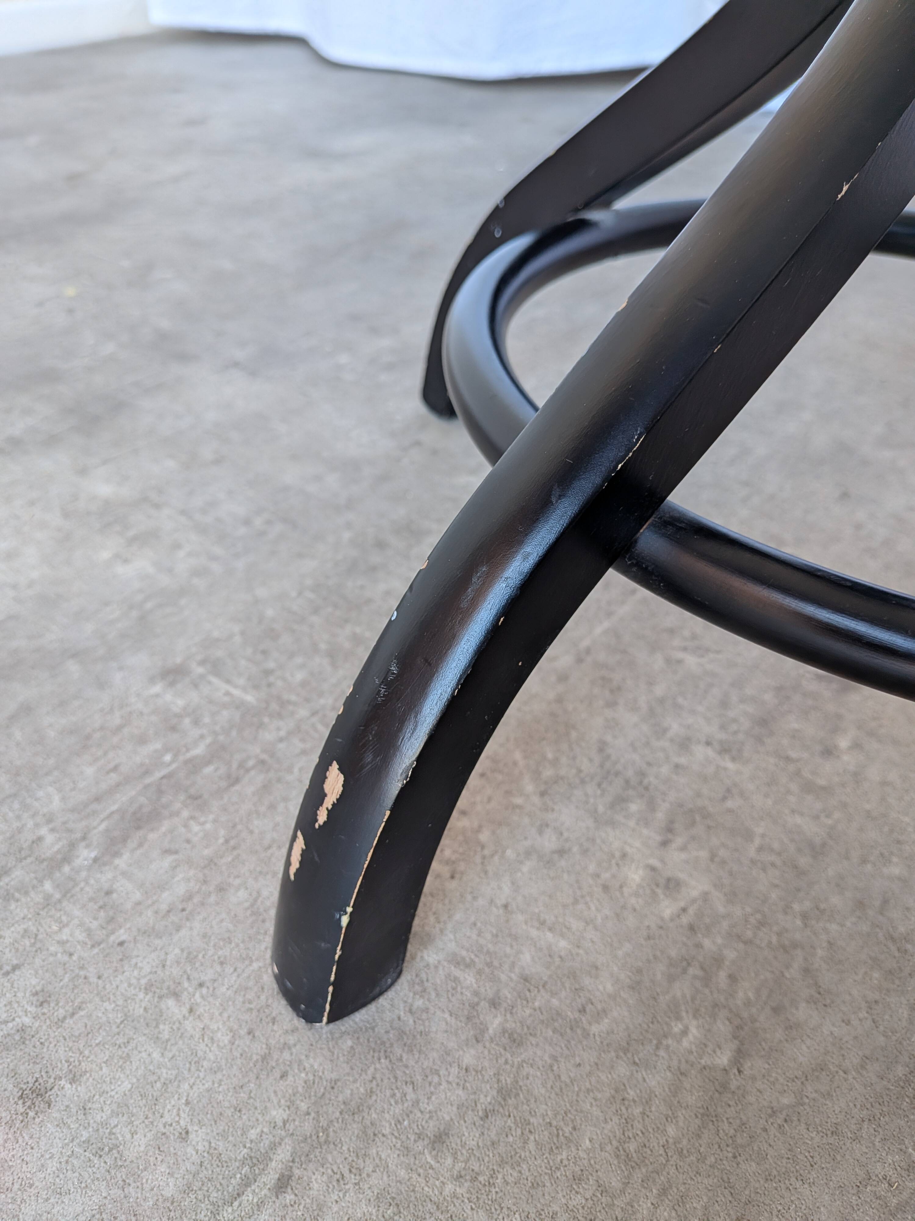 Vintage Black Bentwood Coat Stand in Thonet Style / Mid Century Hall Tree