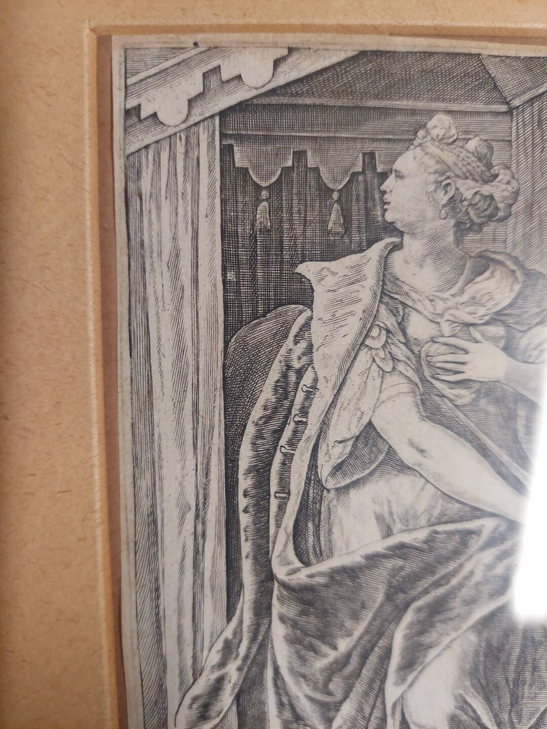 Philip Galle (1537-1612) "Lucretia" engraving burin