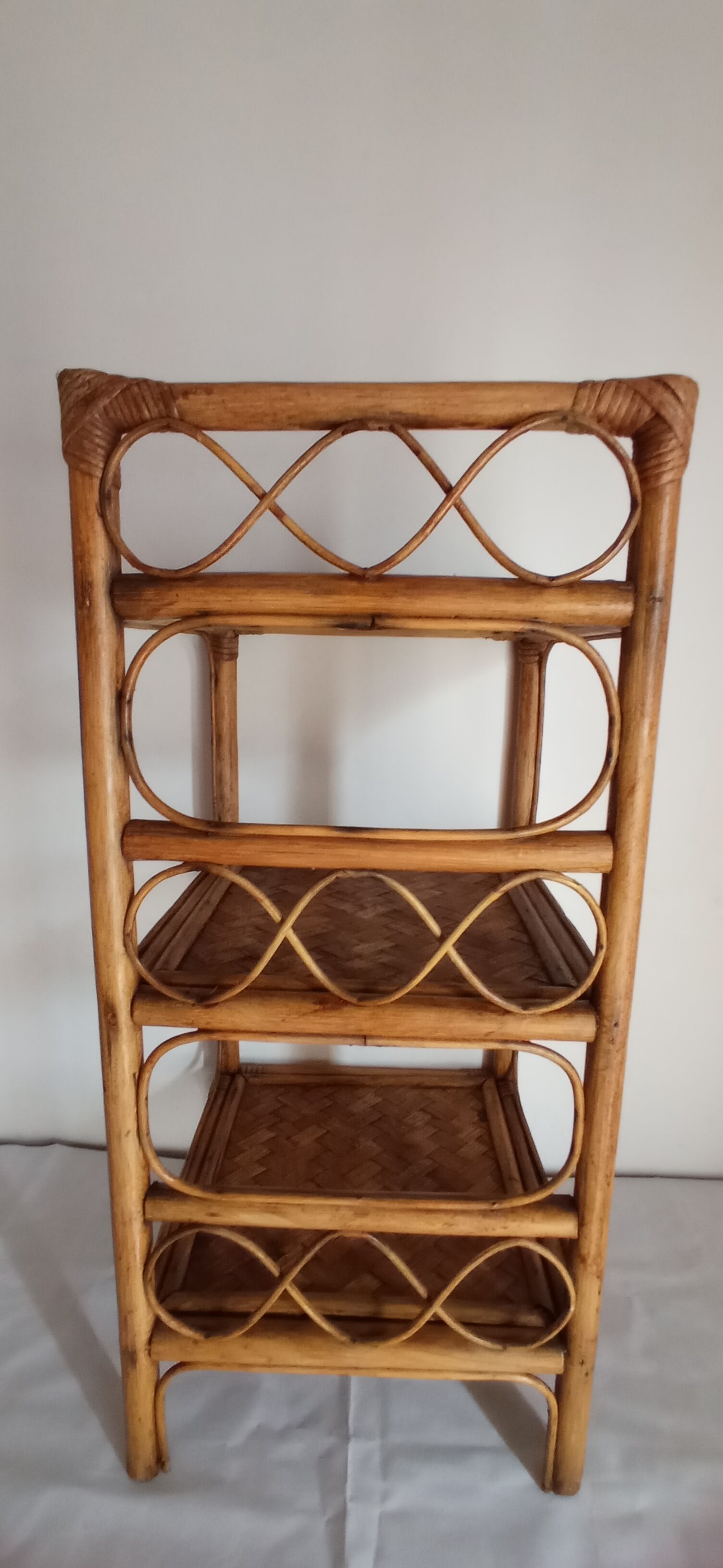 Vintage rattan shelf