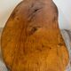 Brutalist mountain-style wooden bench stool