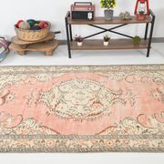 5x9 Madallion Pastel Vintage Rug, 263x160Cm