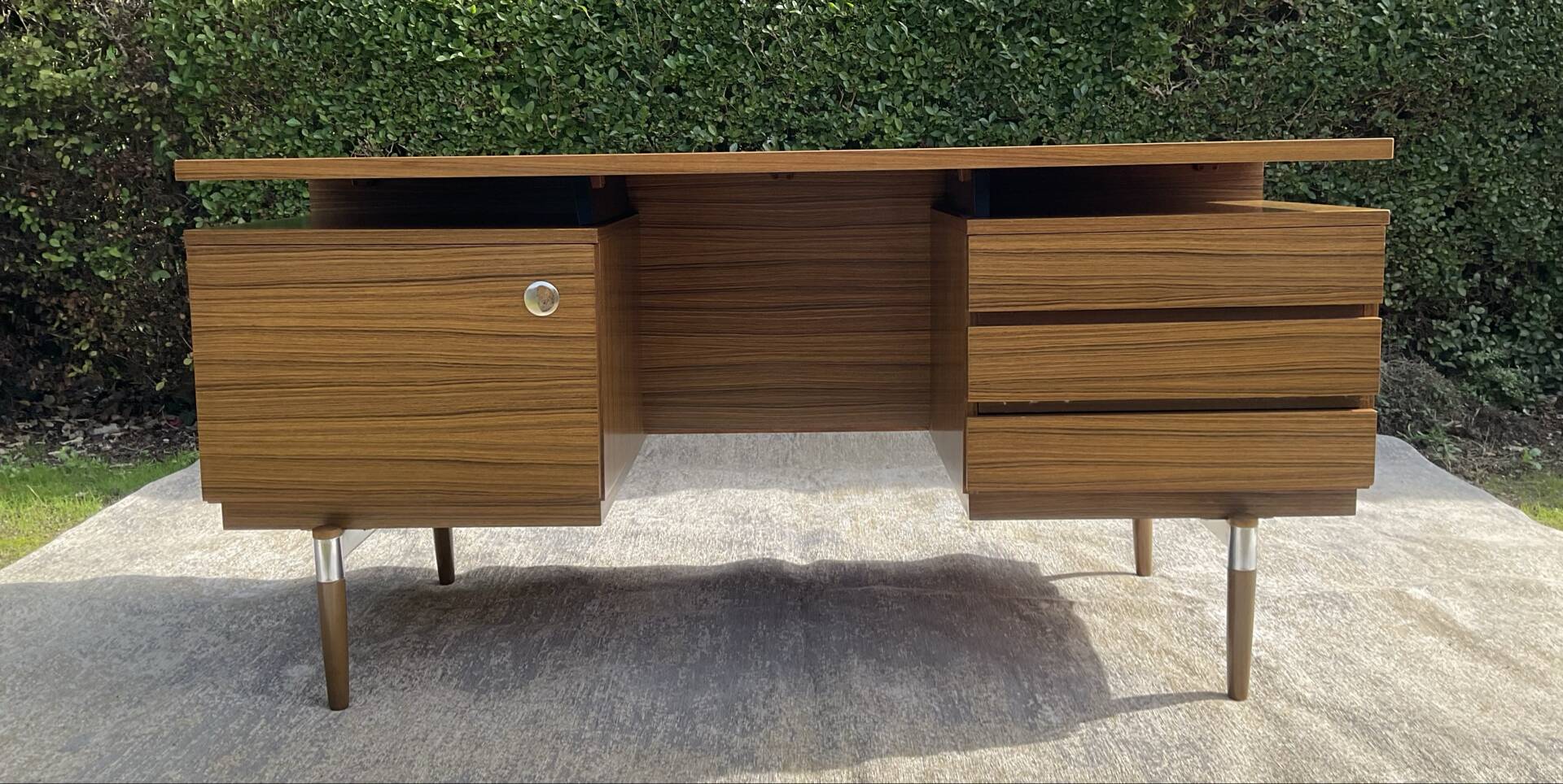 Vintage double-sided executive desk from the 1960s.
