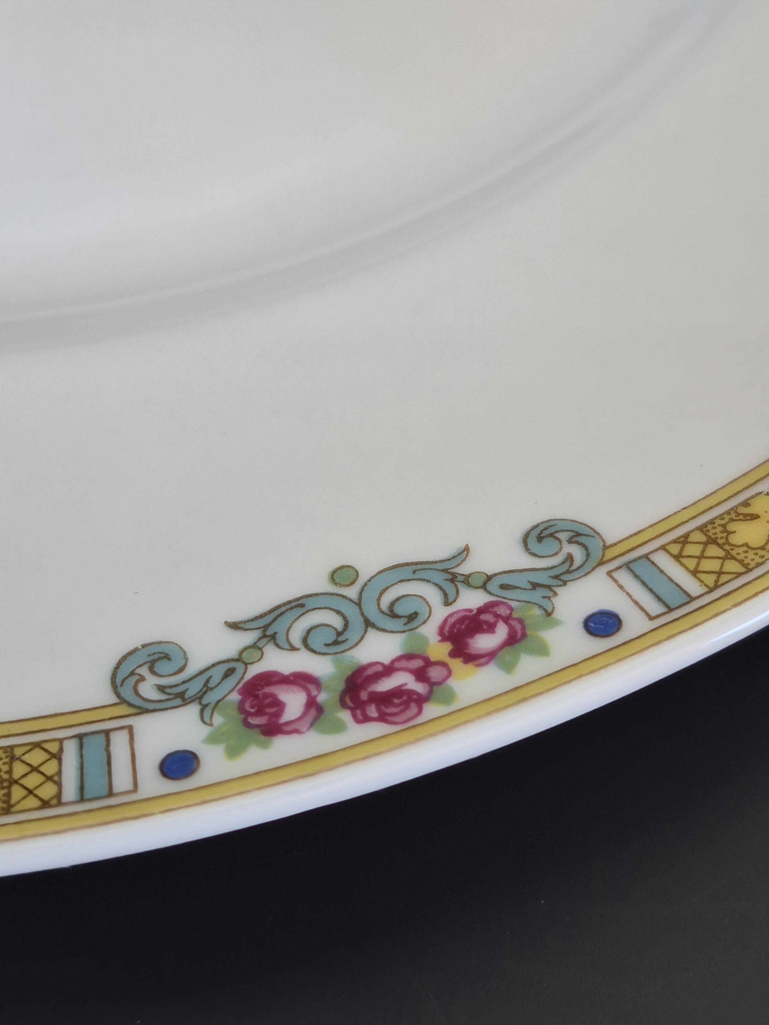 Set of 6 flat plates Bernardaud Limoges – Art Deco – A713