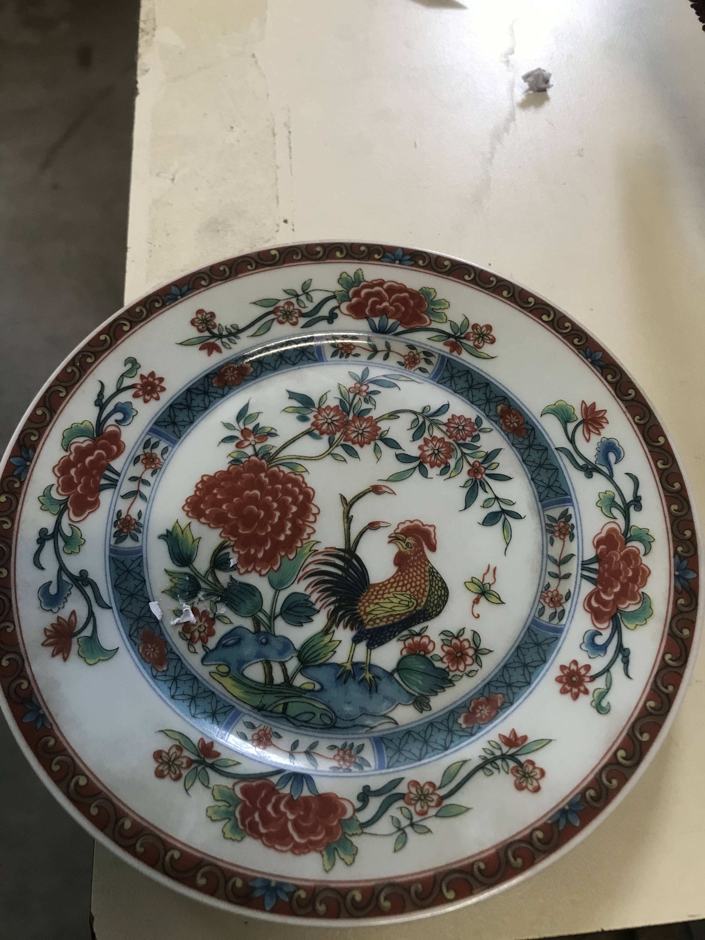 Set of 5 hand-painted dessert plates