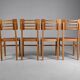Vintage dining chairs x4 1950s by Pierre Cruège