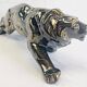 Art Deco lion statue 1930 cracked Saint Clément