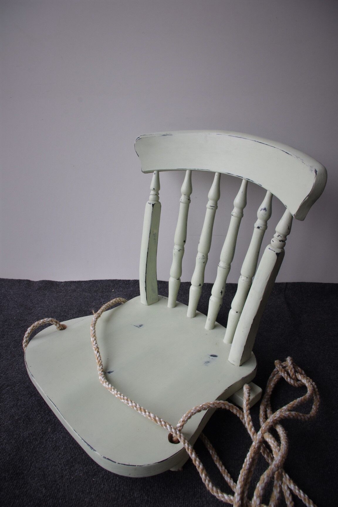 Wooden chair swing for hanging