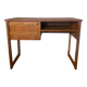 Vintage desk sled legs oak veneer
