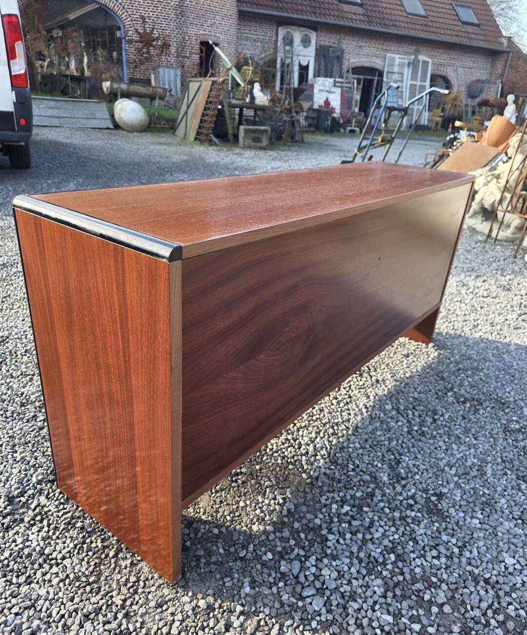 Vintage sideboard with sliding doors from the 60s