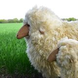 Set of two Wool Sheeps Sculpture by Hans-Peter Krafft for Meier Germany