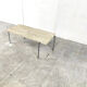 Vintage travertine and chrome coffee table, 1970s