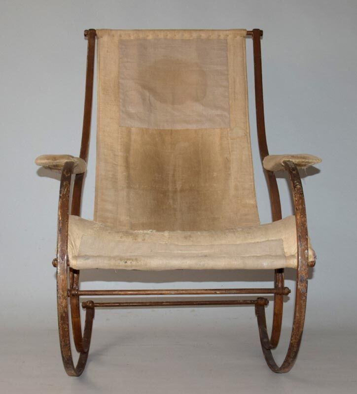 1851s antique rocking chair, peter cooper, r.w.winfield co. england birmingham