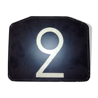 Plaque ancienne de ligne de bus